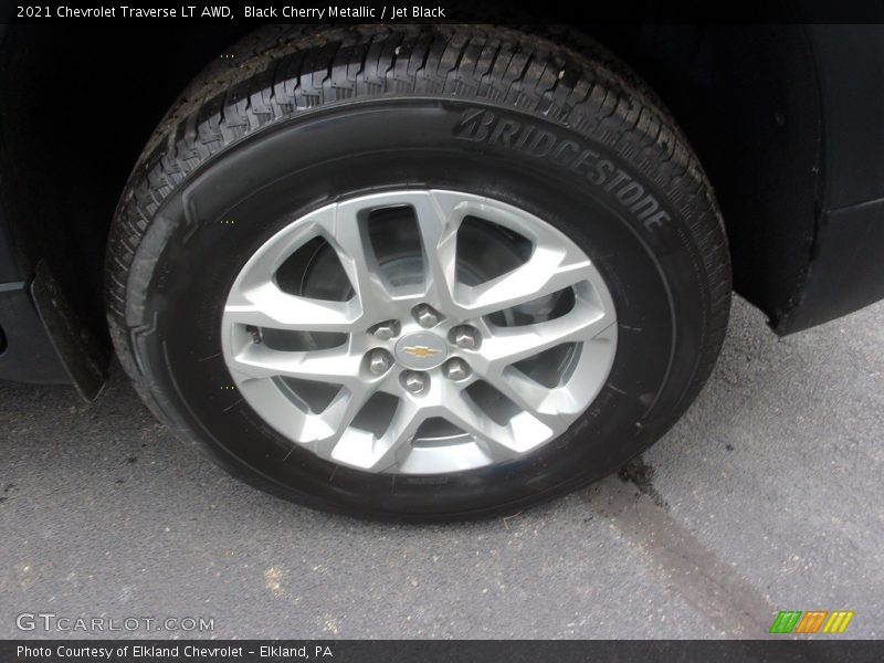 Black Cherry Metallic / Jet Black 2021 Chevrolet Traverse LT AWD