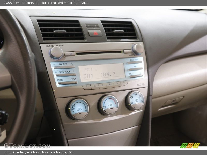 Barcelona Red Metallic / Bisque 2009 Toyota Camry LE