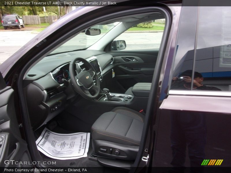 Black Cherry Metallic / Jet Black 2021 Chevrolet Traverse LT AWD