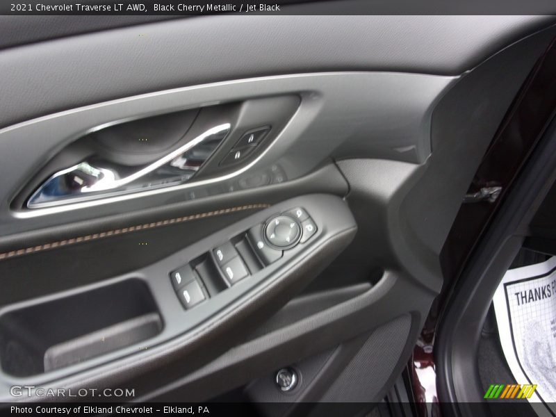 Black Cherry Metallic / Jet Black 2021 Chevrolet Traverse LT AWD