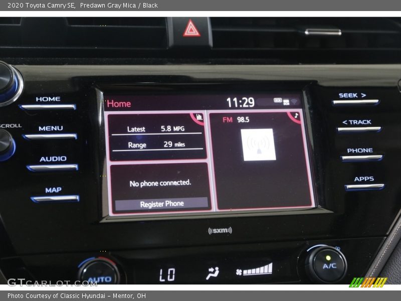 Predawn Gray Mica / Black 2020 Toyota Camry SE