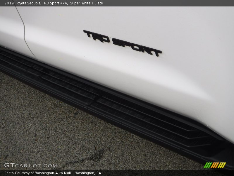 Super White / Black 2019 Toyota Sequoia TRD Sport 4x4