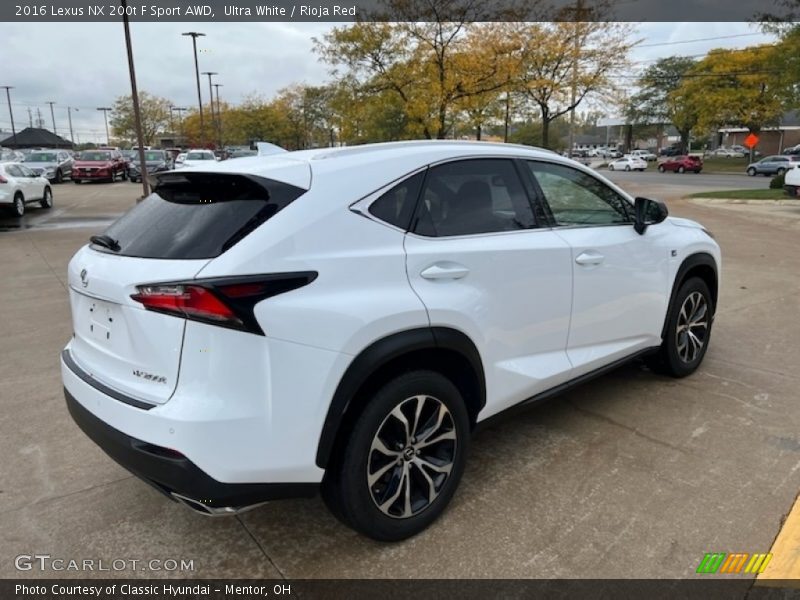 Ultra White / Rioja Red 2016 Lexus NX 200t F Sport AWD