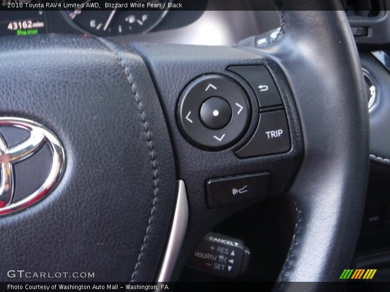 Blizzard White Pearl / Black 2018 Toyota RAV4 Limited AWD