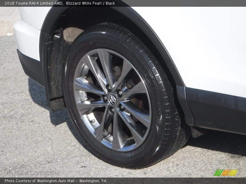 Blizzard White Pearl / Black 2018 Toyota RAV4 Limited AWD