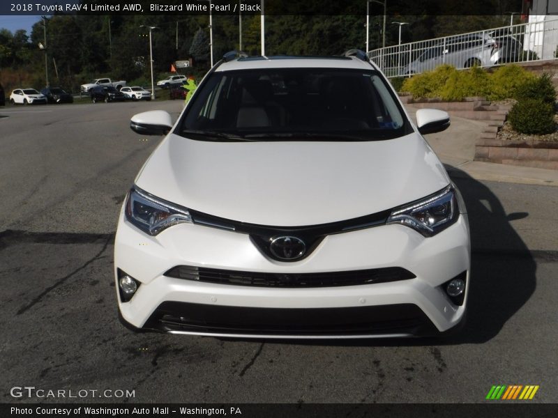 Blizzard White Pearl / Black 2018 Toyota RAV4 Limited AWD