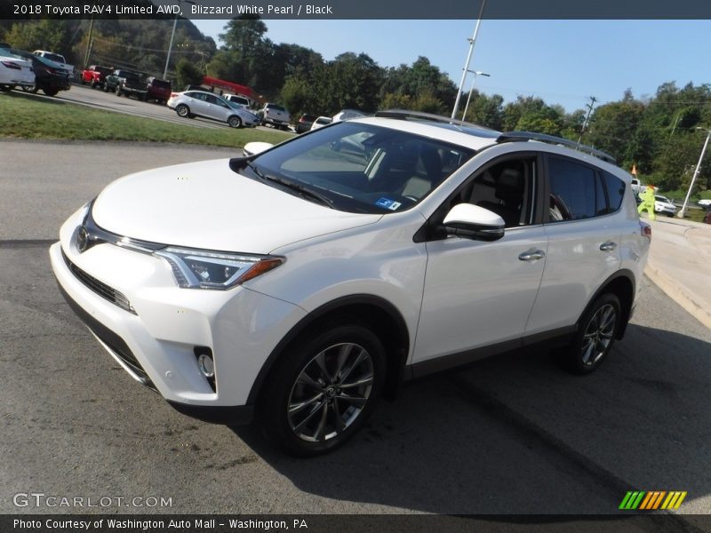 Blizzard White Pearl / Black 2018 Toyota RAV4 Limited AWD