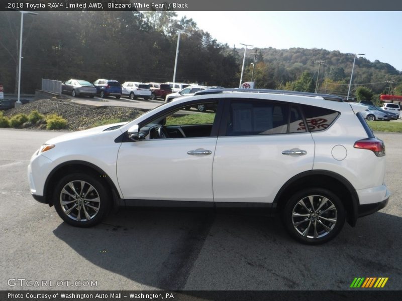 Blizzard White Pearl / Black 2018 Toyota RAV4 Limited AWD