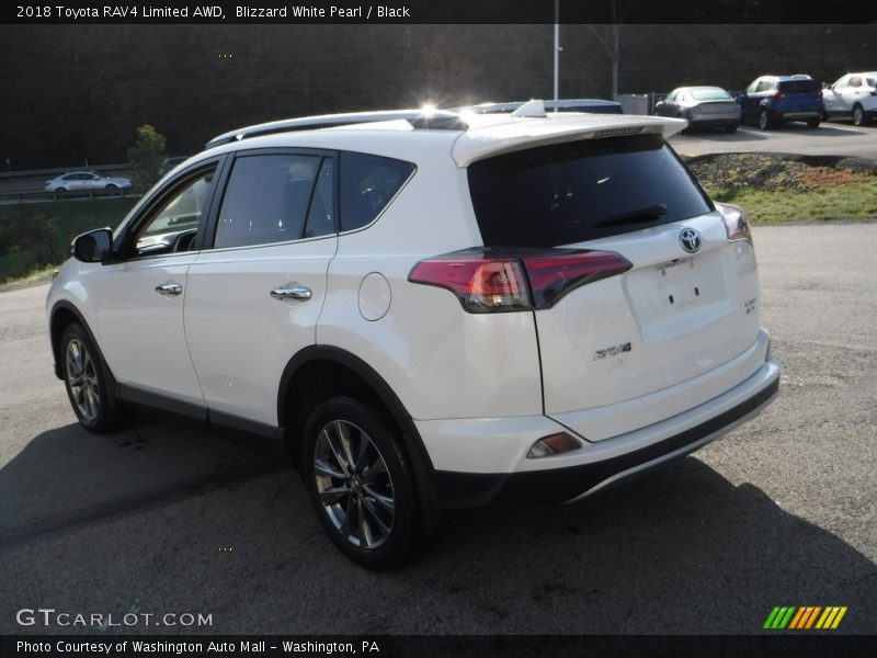 Blizzard White Pearl / Black 2018 Toyota RAV4 Limited AWD