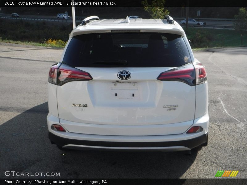 Blizzard White Pearl / Black 2018 Toyota RAV4 Limited AWD