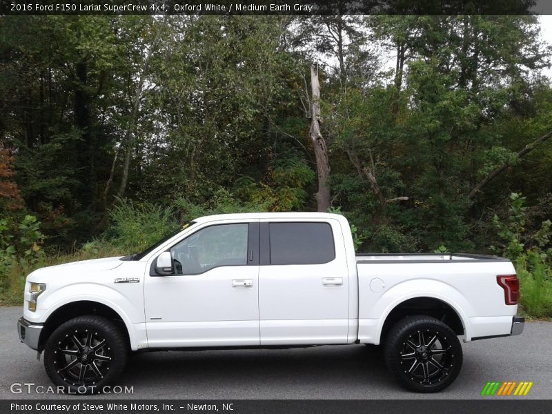 Oxford White / Medium Earth Gray 2016 Ford F150 Lariat SuperCrew 4x4