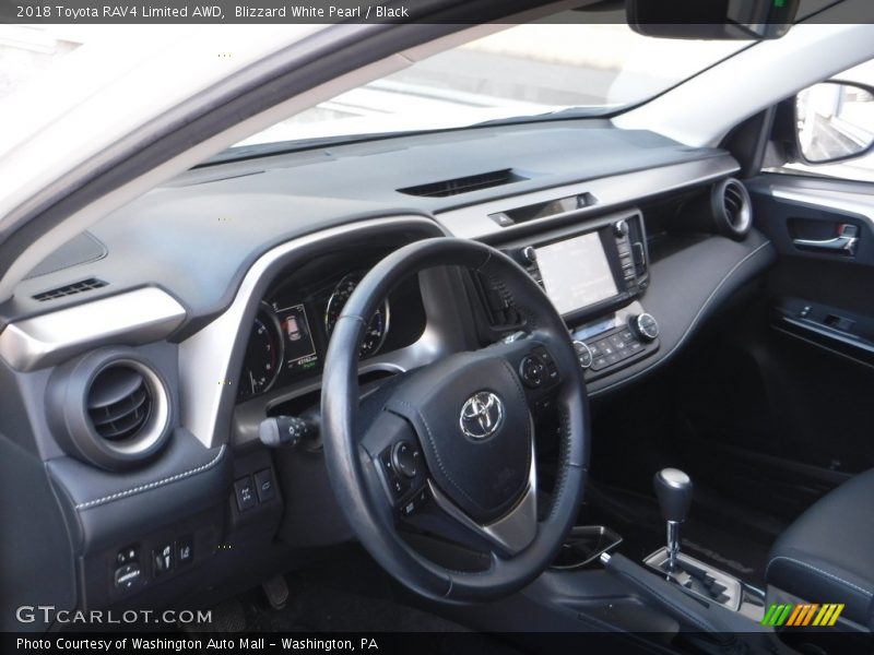 Blizzard White Pearl / Black 2018 Toyota RAV4 Limited AWD