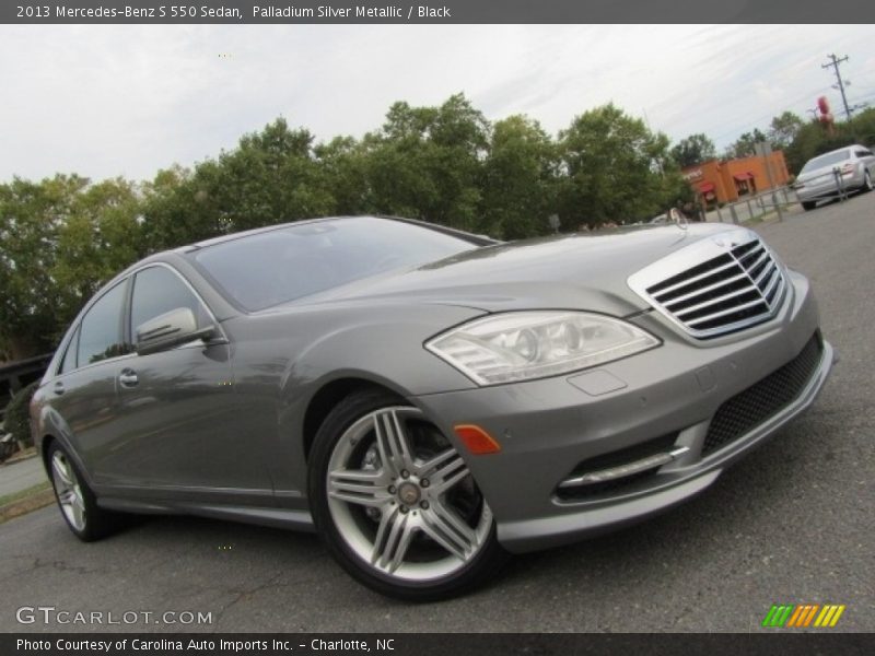 Palladium Silver Metallic / Black 2013 Mercedes-Benz S 550 Sedan