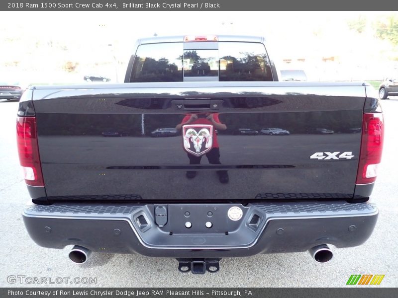 Brilliant Black Crystal Pearl / Black 2018 Ram 1500 Sport Crew Cab 4x4