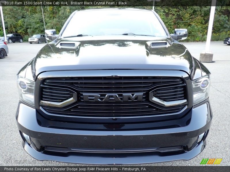 Brilliant Black Crystal Pearl / Black 2018 Ram 1500 Sport Crew Cab 4x4