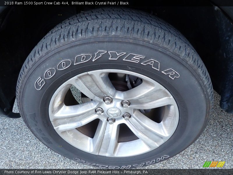 Brilliant Black Crystal Pearl / Black 2018 Ram 1500 Sport Crew Cab 4x4
