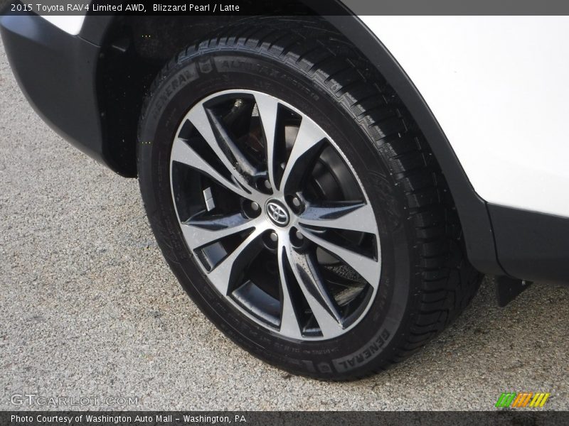Blizzard Pearl / Latte 2015 Toyota RAV4 Limited AWD