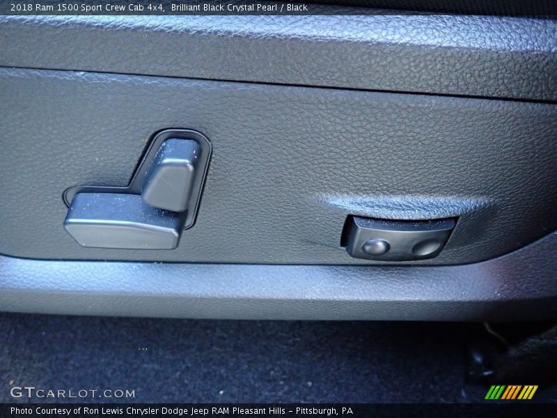 Brilliant Black Crystal Pearl / Black 2018 Ram 1500 Sport Crew Cab 4x4