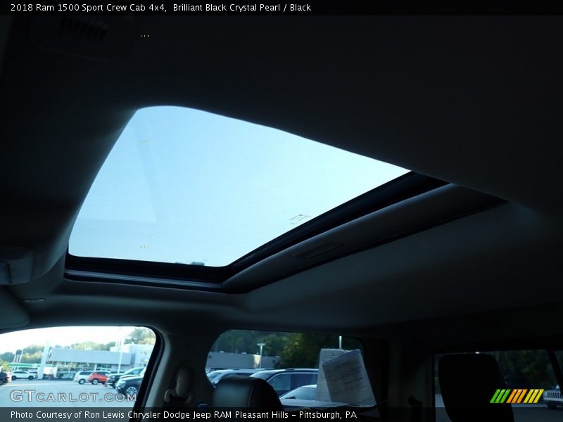 Brilliant Black Crystal Pearl / Black 2018 Ram 1500 Sport Crew Cab 4x4