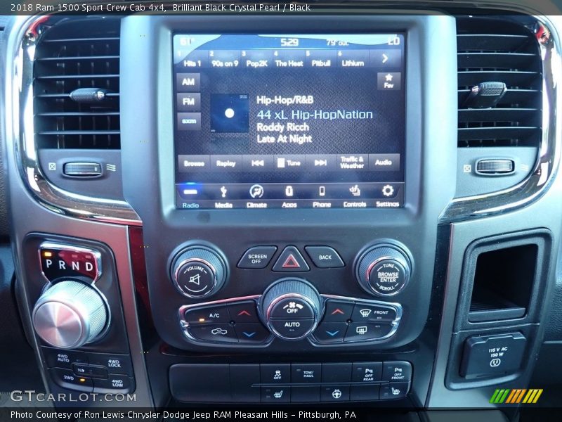 Brilliant Black Crystal Pearl / Black 2018 Ram 1500 Sport Crew Cab 4x4