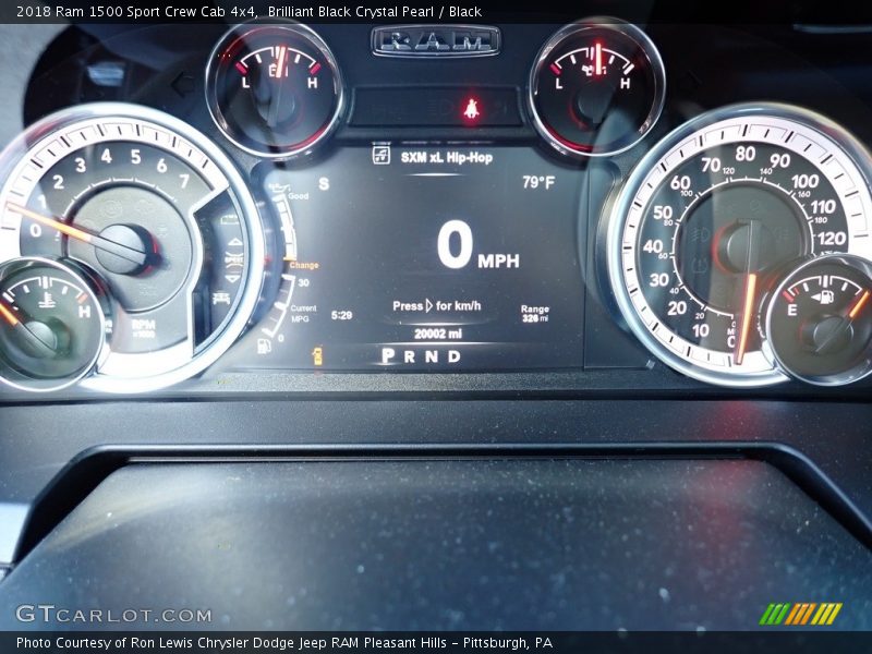 Brilliant Black Crystal Pearl / Black 2018 Ram 1500 Sport Crew Cab 4x4