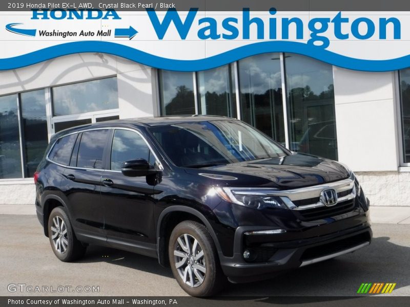 Crystal Black Pearl / Black 2019 Honda Pilot EX-L AWD