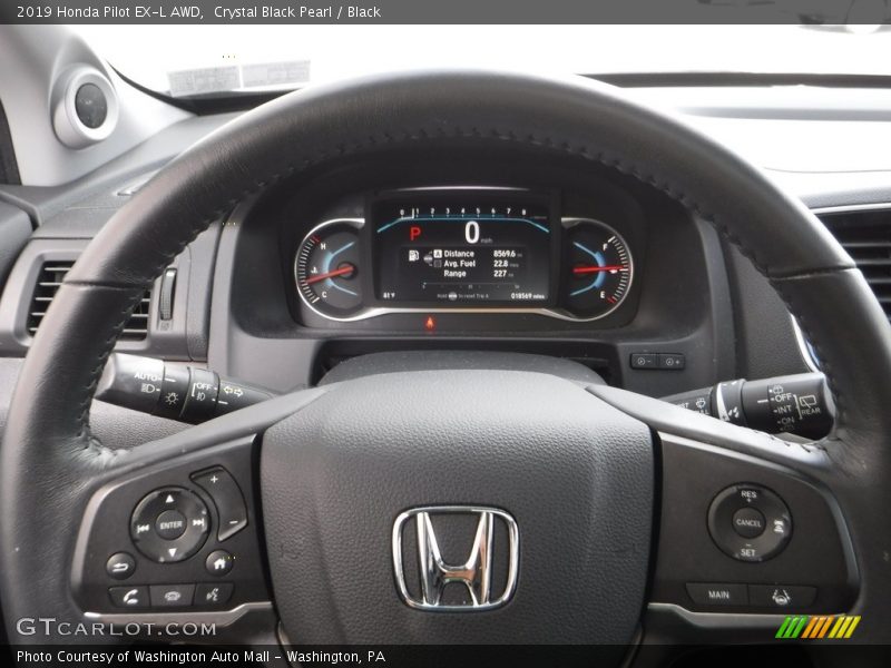 Crystal Black Pearl / Black 2019 Honda Pilot EX-L AWD