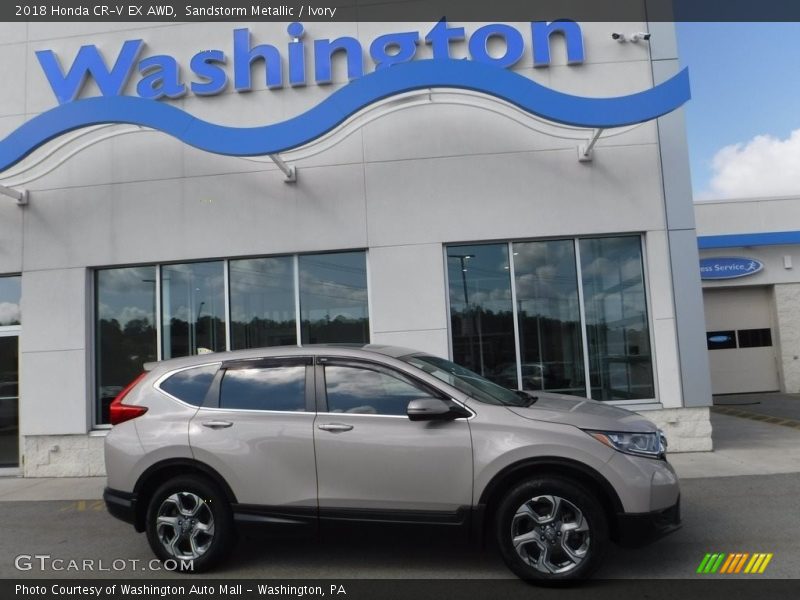 Sandstorm Metallic / Ivory 2018 Honda CR-V EX AWD