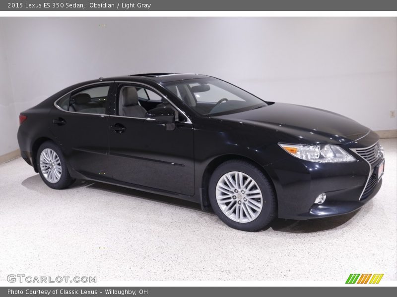 Obsidian / Light Gray 2015 Lexus ES 350 Sedan