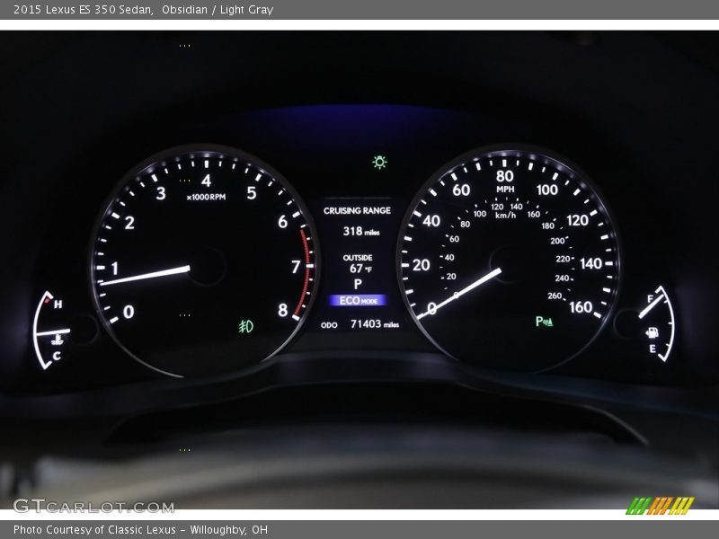 Obsidian / Light Gray 2015 Lexus ES 350 Sedan