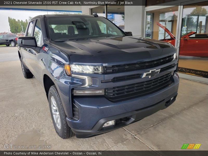 Northsky Blue Metallic / Jet Black 2021 Chevrolet Silverado 1500 RST Crew Cab 4x4