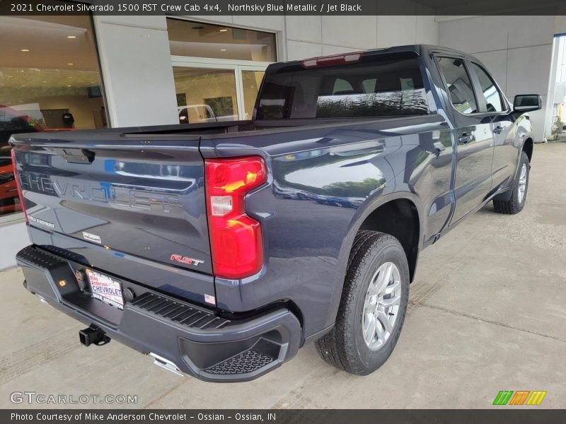 Northsky Blue Metallic / Jet Black 2021 Chevrolet Silverado 1500 RST Crew Cab 4x4