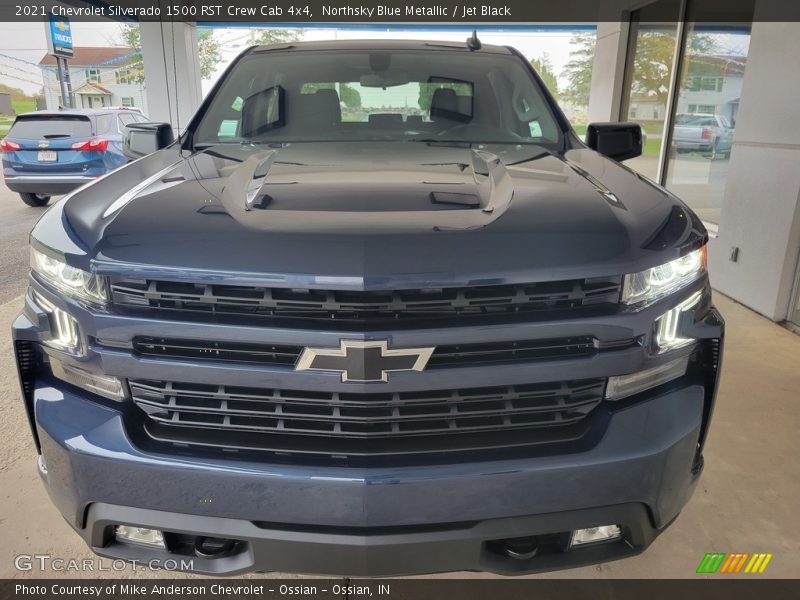 Northsky Blue Metallic / Jet Black 2021 Chevrolet Silverado 1500 RST Crew Cab 4x4