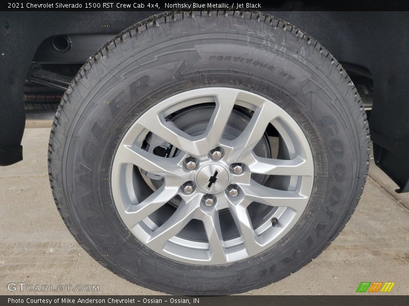 Northsky Blue Metallic / Jet Black 2021 Chevrolet Silverado 1500 RST Crew Cab 4x4