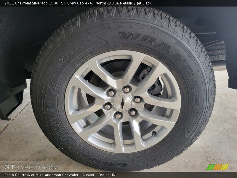 Northsky Blue Metallic / Jet Black 2021 Chevrolet Silverado 1500 RST Crew Cab 4x4