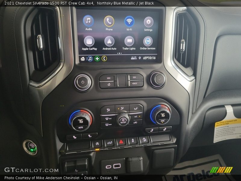 Northsky Blue Metallic / Jet Black 2021 Chevrolet Silverado 1500 RST Crew Cab 4x4