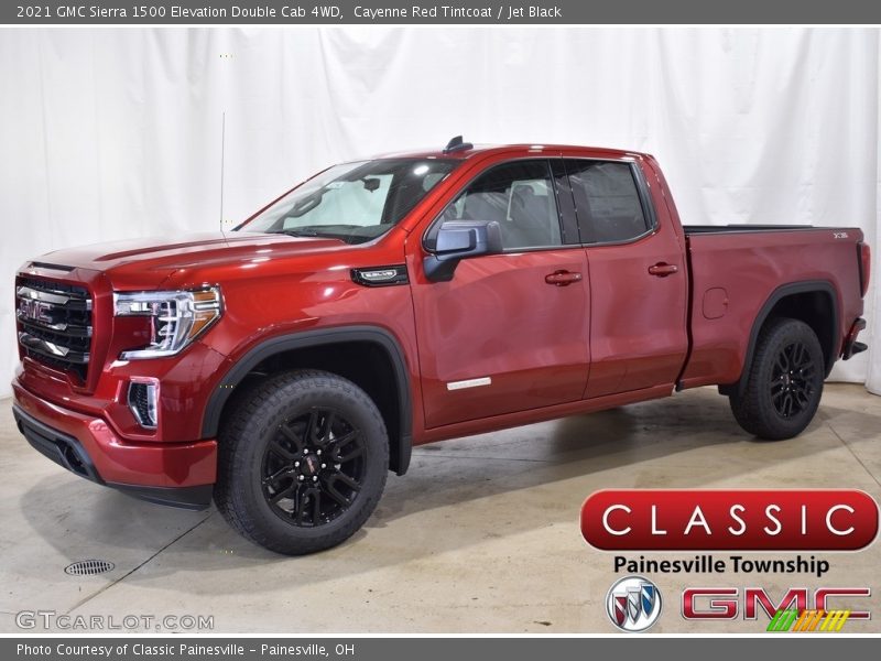 Cayenne Red Tintcoat / Jet Black 2021 GMC Sierra 1500 Elevation Double Cab 4WD