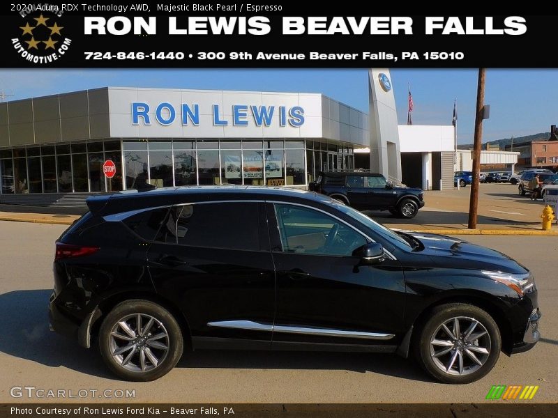 Majestic Black Pearl / Espresso 2020 Acura RDX Technology AWD