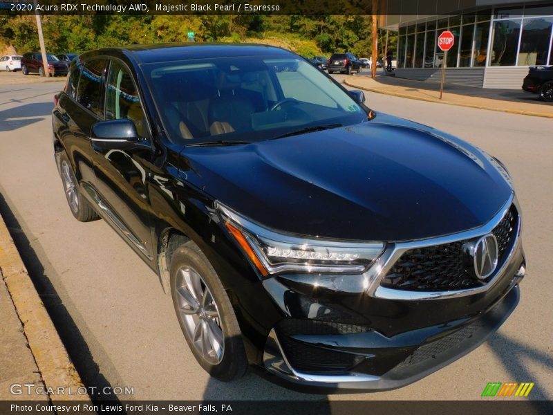 Majestic Black Pearl / Espresso 2020 Acura RDX Technology AWD
