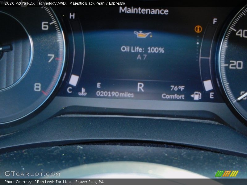 Majestic Black Pearl / Espresso 2020 Acura RDX Technology AWD