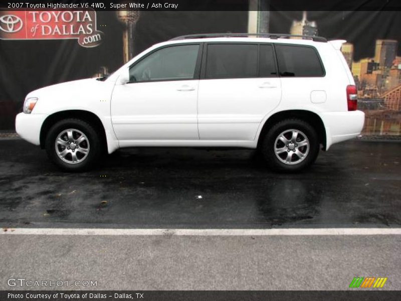 Super White / Ash Gray 2007 Toyota Highlander V6 4WD