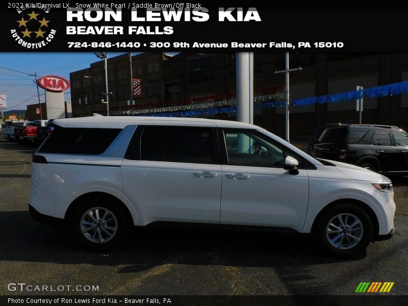 Snow White Pearl / Saddle Brown/Off Black 2022 Kia Carnival LX