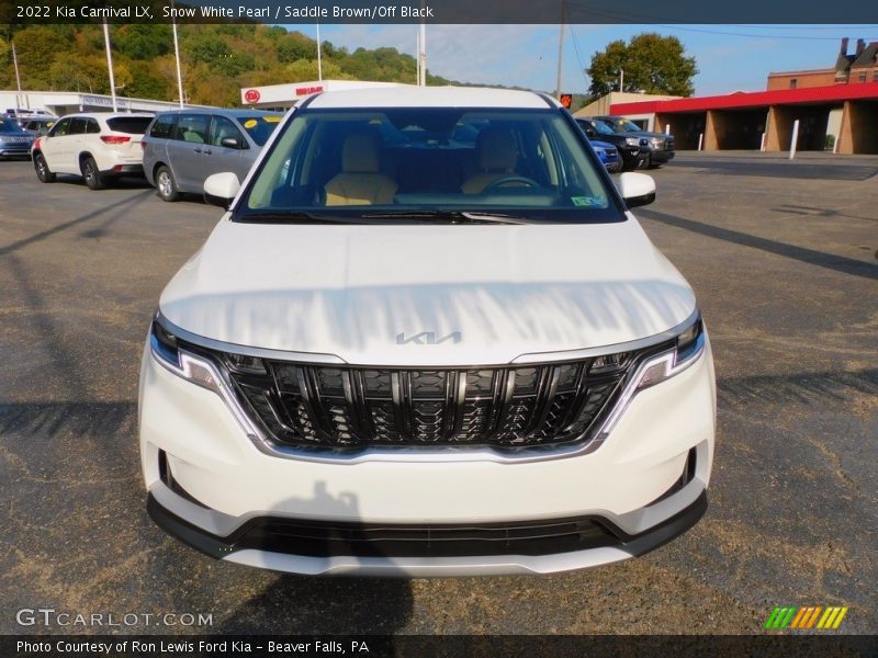 Snow White Pearl / Saddle Brown/Off Black 2022 Kia Carnival LX