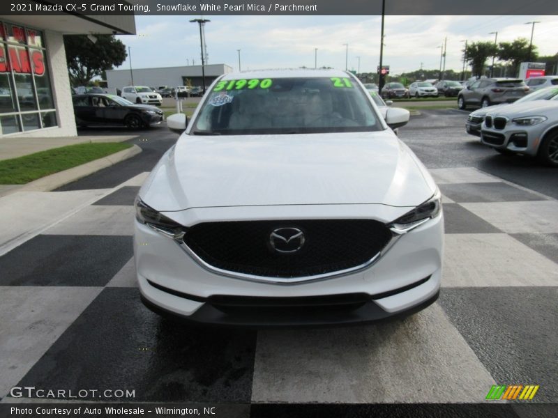 Snowflake White Pearl Mica / Parchment 2021 Mazda CX-5 Grand Touring