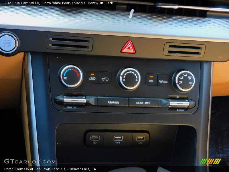 Snow White Pearl / Saddle Brown/Off Black 2022 Kia Carnival LX