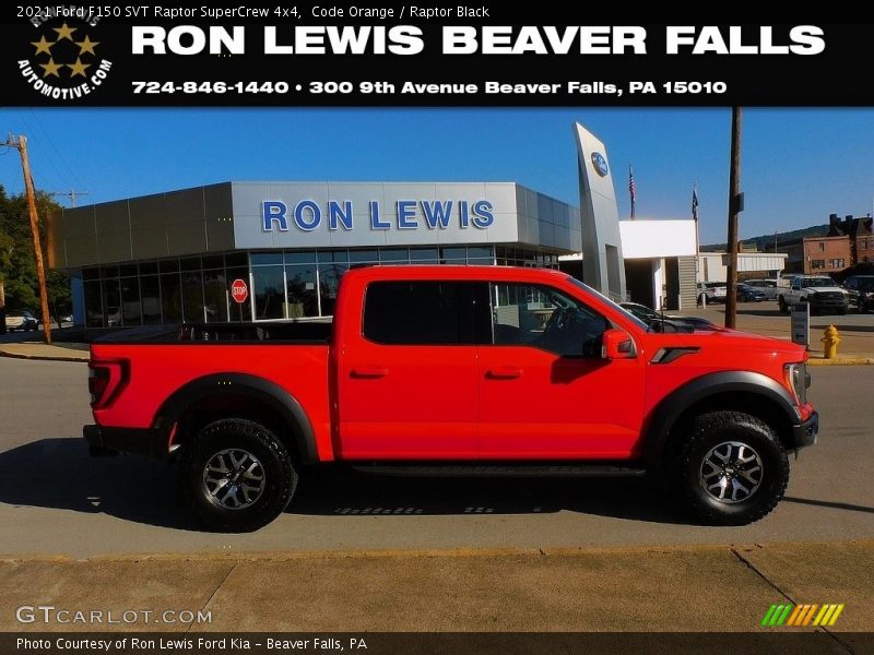 Code Orange / Raptor Black 2021 Ford F150 SVT Raptor SuperCrew 4x4