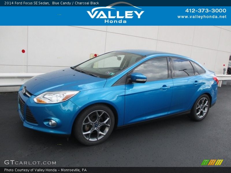 Blue Candy / Charcoal Black 2014 Ford Focus SE Sedan