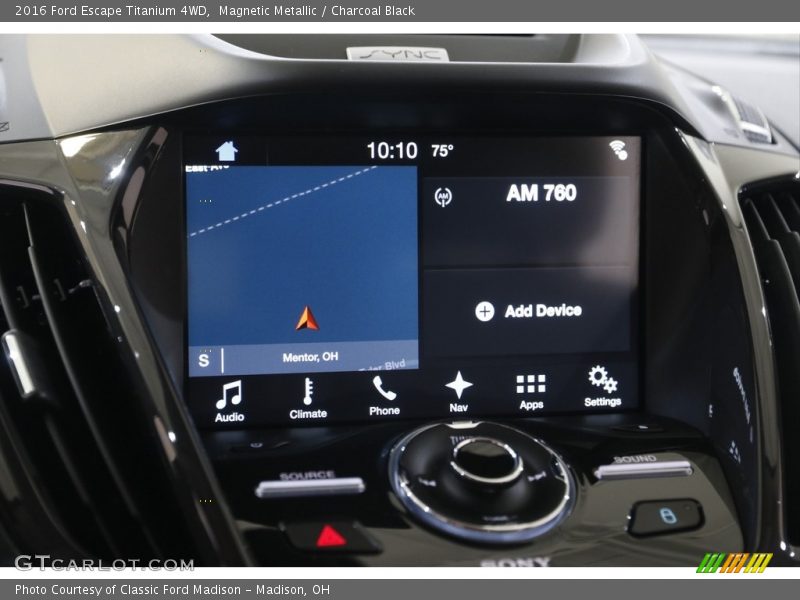 Magnetic Metallic / Charcoal Black 2016 Ford Escape Titanium 4WD