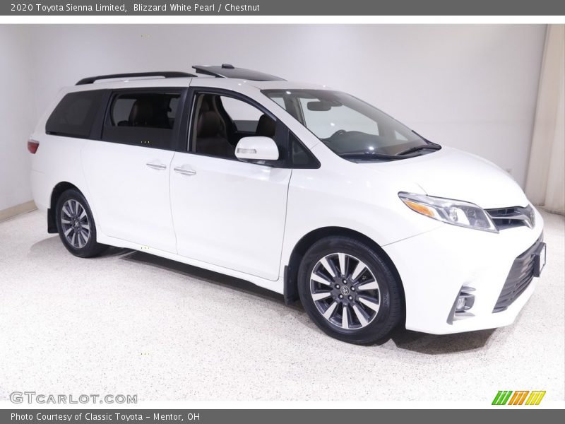 Blizzard White Pearl / Chestnut 2020 Toyota Sienna Limited