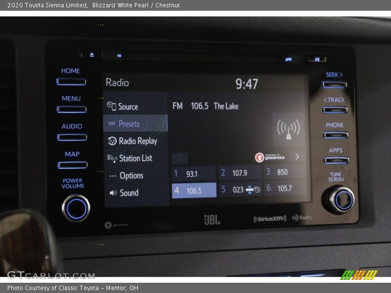 Blizzard White Pearl / Chestnut 2020 Toyota Sienna Limited